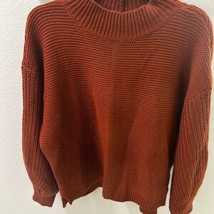 Staccato Warm Rust Cowl Sweater